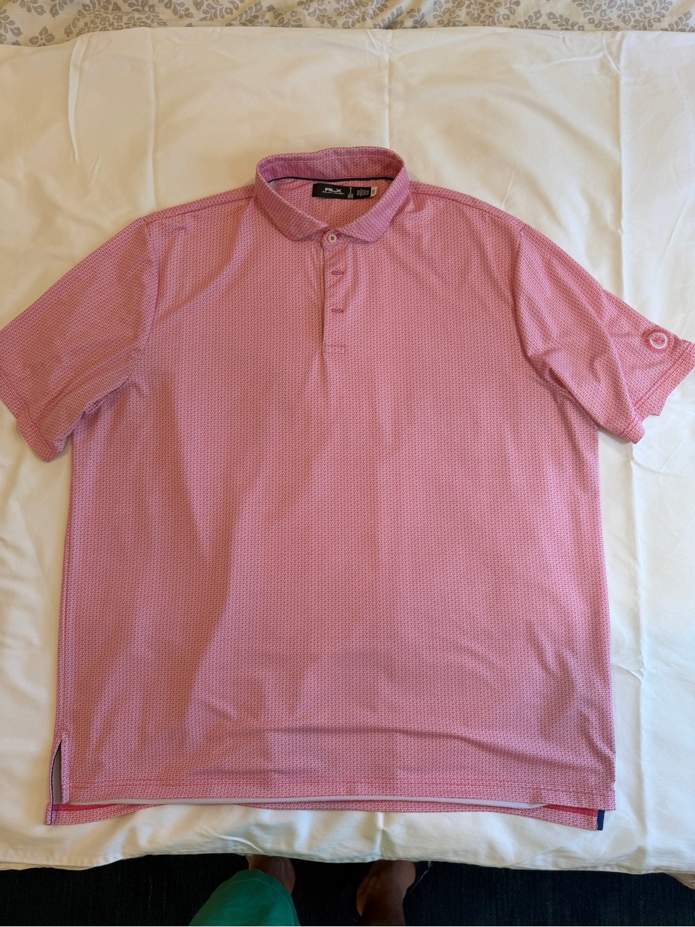 RLX Ralph Lauren Textured Pink Polo